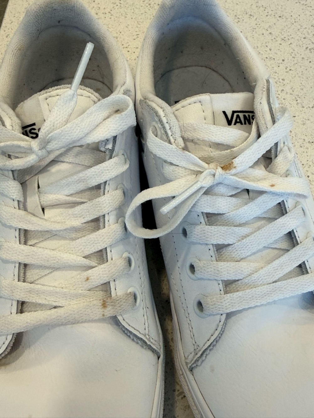 Vans White leather sneakers — Size US 8 - Picture 3 of 6